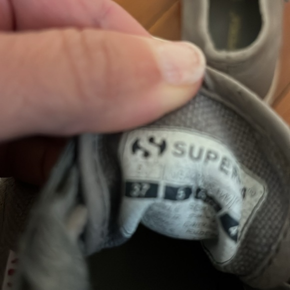 Superga Platform Gray Sneakers.  Size 37 (7).  Good condition. - Picture 4 of 6